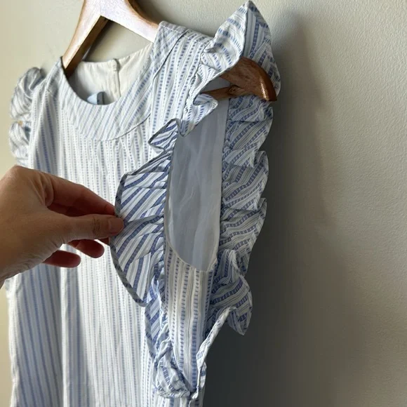 Women’s Bella Bliss Ruffle Sleeve Linen Blend Shift Dress S - Picture 4 of 10